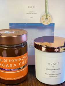 bougie naturelle et miel de thym sauvage
